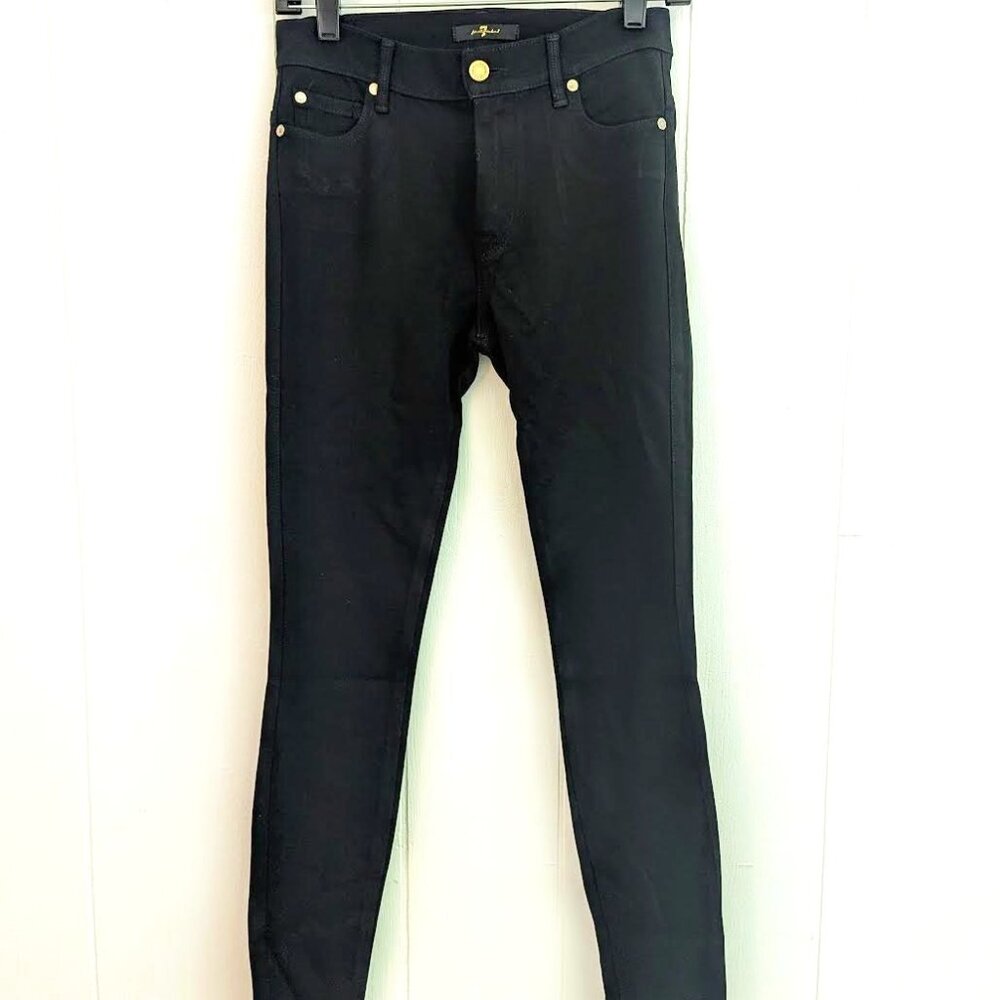 Black 7 For All Mankind super skinny jeans/jeggings